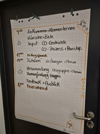 Handschriftliches Plakat