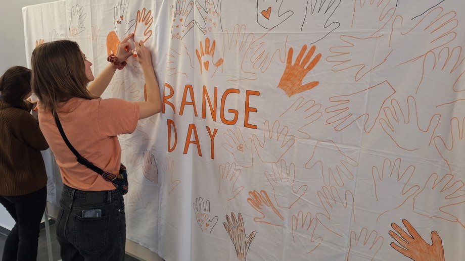 Auch in Köln fanden Orange-Day-Aktionen statt. 