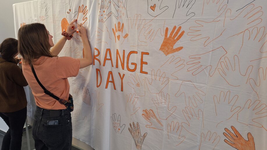 Auch in Köln fanden Orange-Day-Aktionen statt. 