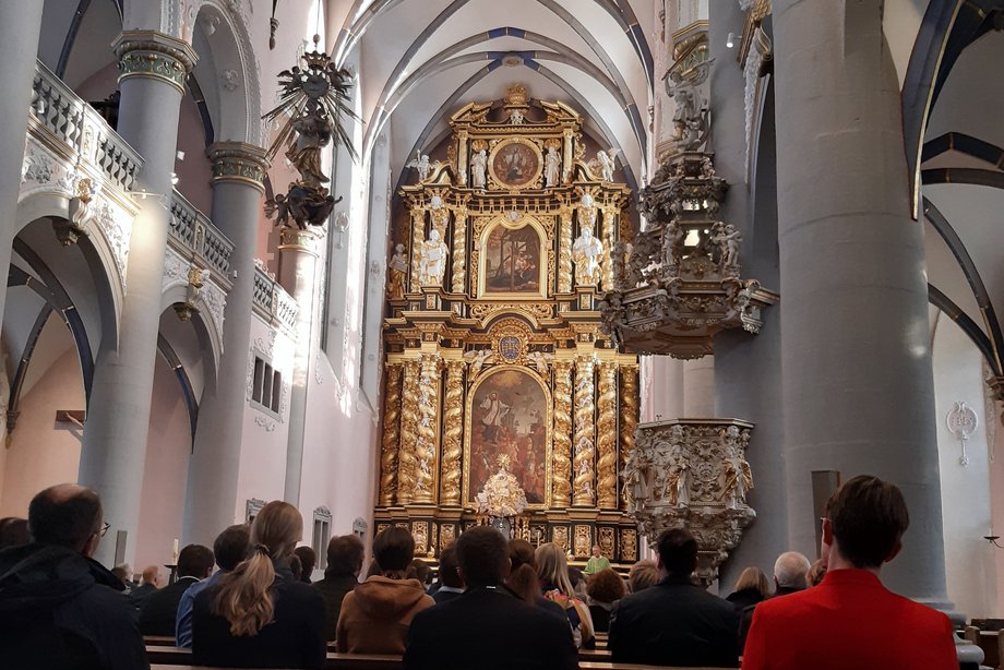 Gottesdienst in der schönen Paderborner Marktkirche