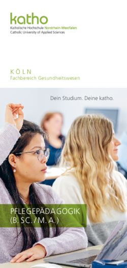 Flyer Pflegepädagogik (B.Sc. / M.A.)