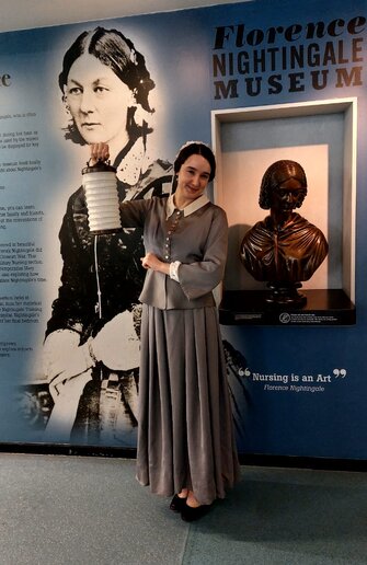 Im Florence Nightingale wurde die Führung von einer Darstellerin durchgeführt, die wie Florence Nightingale gekleidet war.