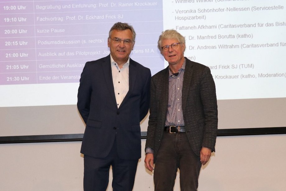 Prof. Dr. Rainer Krockauer (katho am Standort Aachen) und Prof. Dr. Andreas Wittrahm (Caritasverband für das Bistum Aachen) 