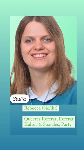 Rebecca (sie/ihr) - Queeres Referat, Referat: Kultur und Soziales, Party