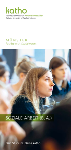 Flyer Studiengang Soziale Arbeit (B.A.) - Münster