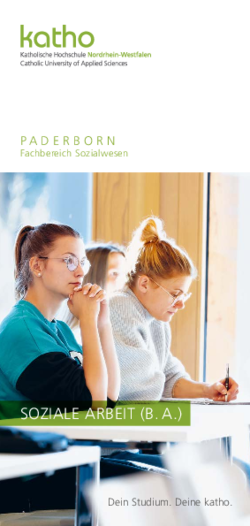 Flyer Studiengang Soziale Arbeit (B.A.) - Paderborn