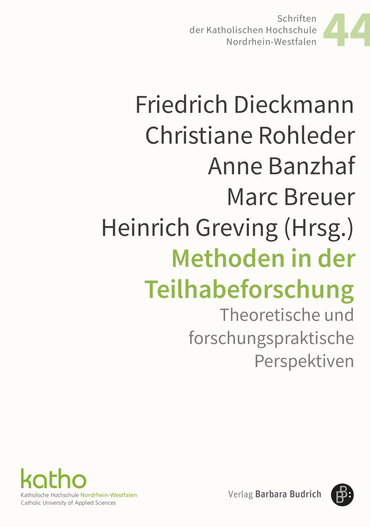 Buchcover mit dem Titel Methoden in der Teilhabeforschung
