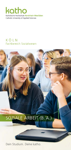 Flyer Studiengang Soziale Arbeit (B.A.) - Köln