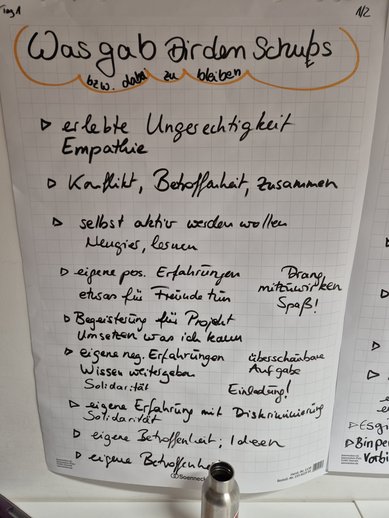 Handschriftliches Plakat