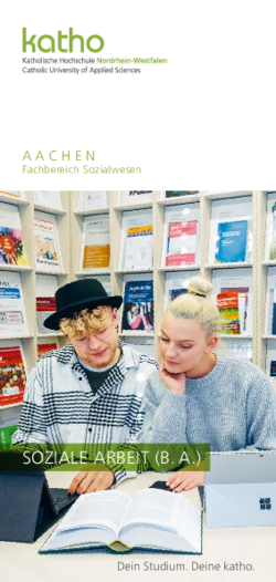 Flyer Studiengang Soziale Arbeit (B.A.) - Aachen
