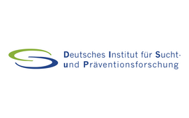 Das Logo des Deutschen Institut für Sucht- und Präventionsforschung ist zu sehen.