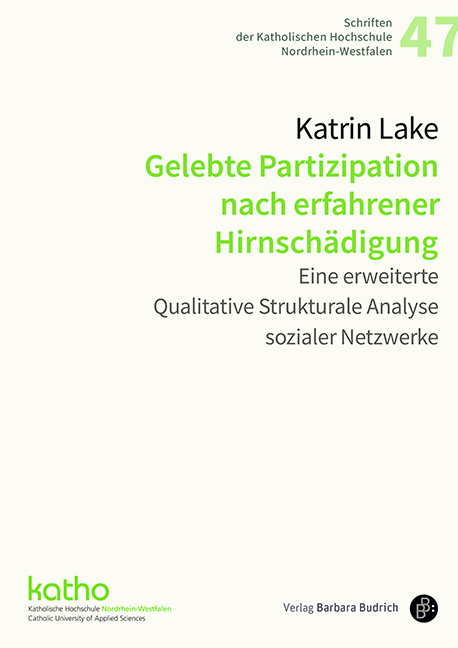 Cover des Buchs von Katrin Lake: Gelebte Partizipation nach erfahrener Hirnschädigung. Eine erweiterte Strukturale Analyse sozialer Netzwerke
